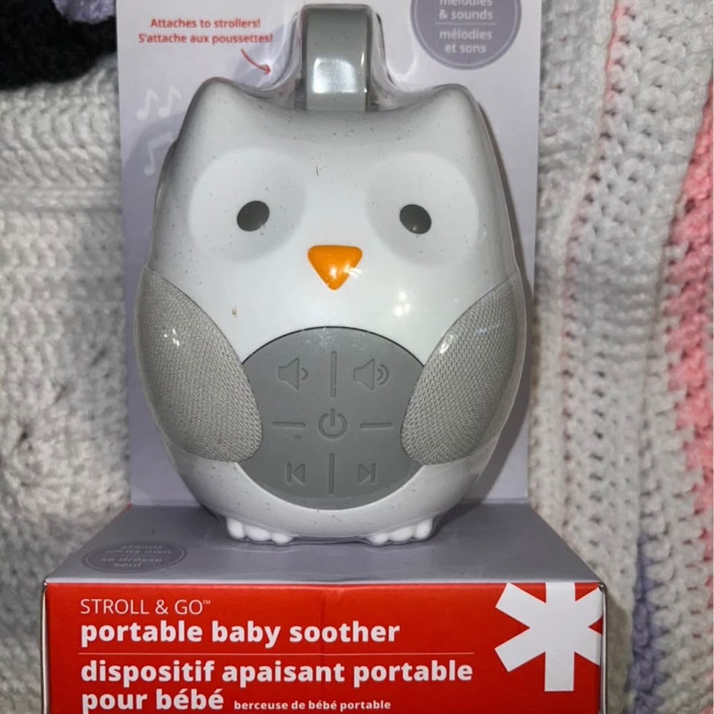 Skip Hop Gray and White Owl Baby Soother